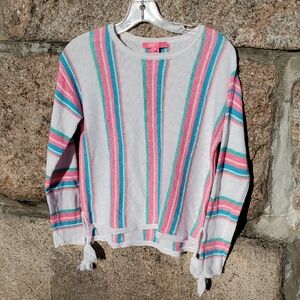 Lilly Pulitzer Rosalie Striped Sweater with Tassels Small